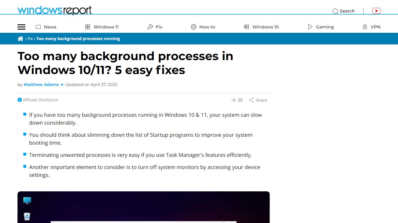 Too many background processes in Windows 10/11? 5 easy fixes