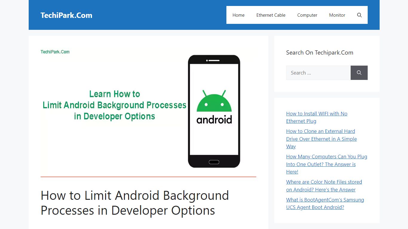 How to Limit Android Background Processes in Developer Options